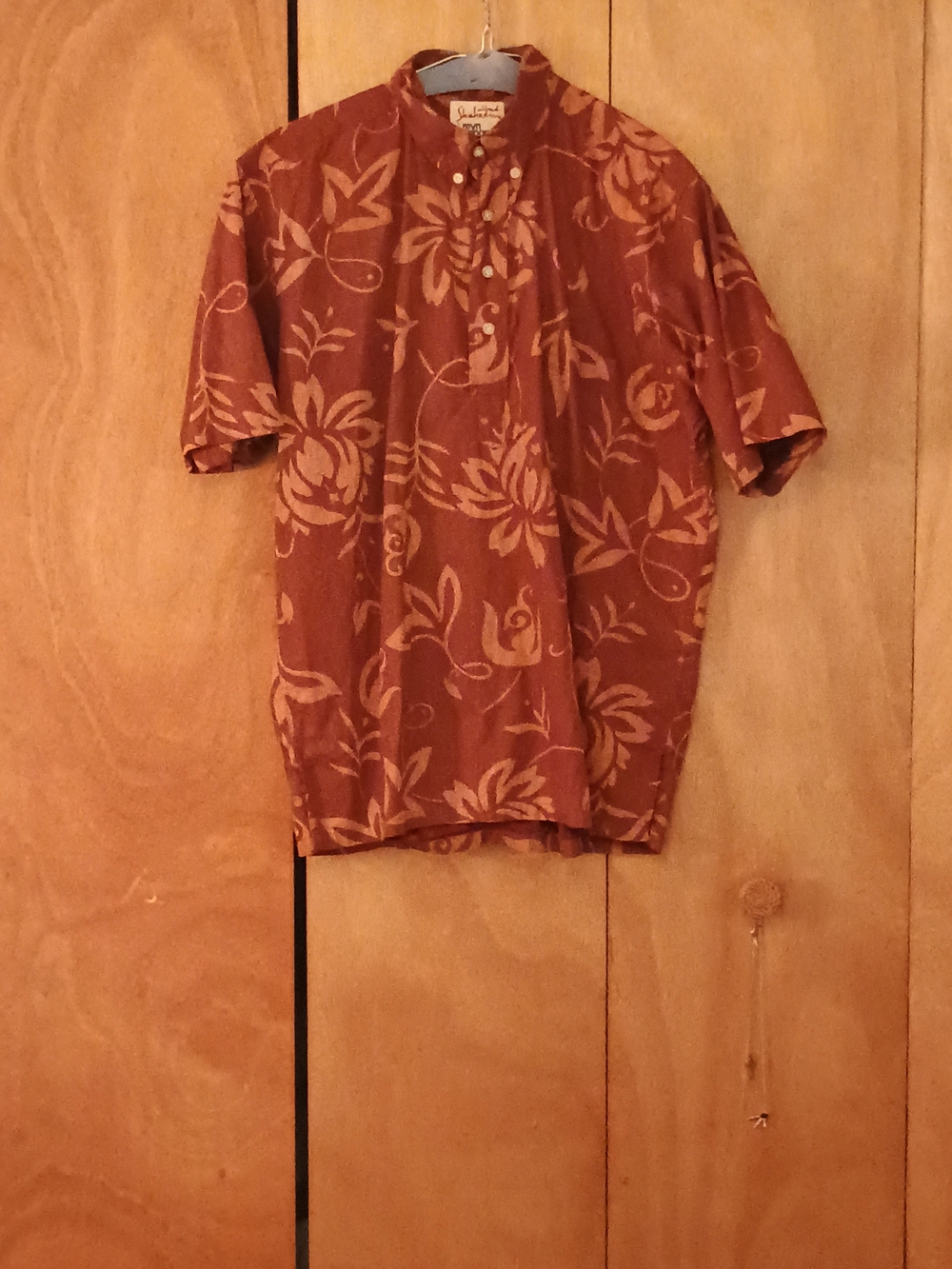 reyn spooner Alfred Short-Sleeve Floral Button-Down Shirt - Mauve/Tan Size M